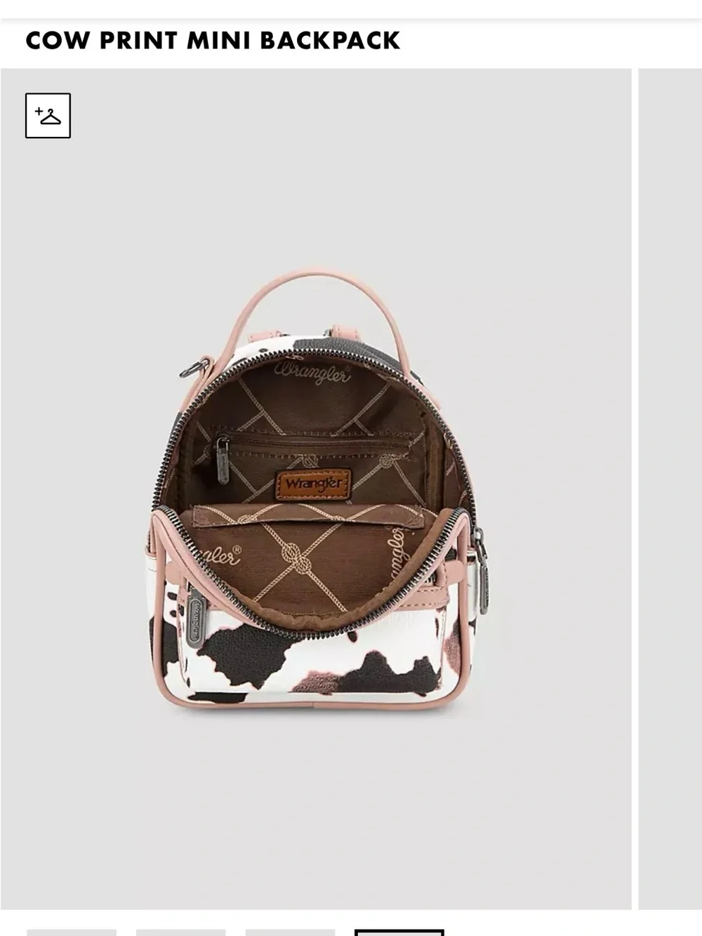 Wrangler Cow Print Mini Back Pack - NEW